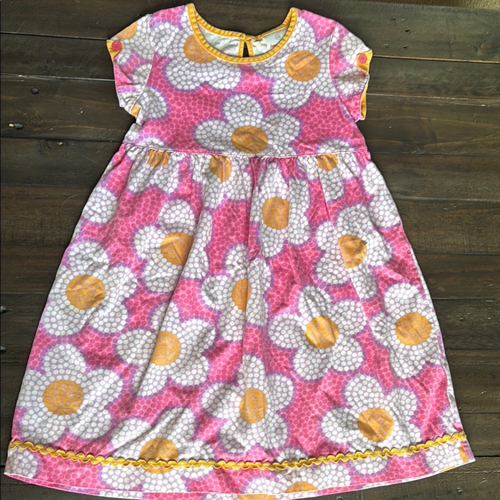 Hanna Andersson girls pink cotton dress sz 110 cm Cotton